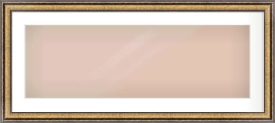 Gold Spoon Frame for 90 × 30cm artwork, with Smooth White Single Mount