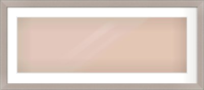 Brushed Silver & Black Sided Flat Frame for 900 × 300mm artwork, with Smooth White Single Mount