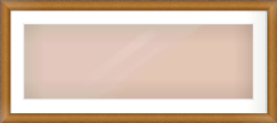 Bronze Cushion Frame for 90 × 30cm artwork, with Smooth White Single Mount