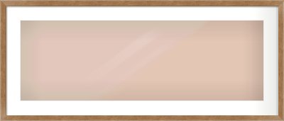 Brushed Bronze with Black Sides Flat Frame for 90 × 30cm artwork, with Smooth White Single Mount