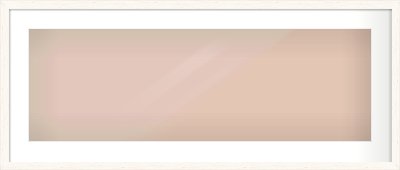 Ivory Flat Frame for 90 × 30cm artwork, with Smooth White Single Mount