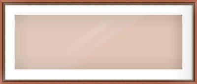 Brown Spoon Frame for 90 × 30cm artwork, with Smooth White Single Mount