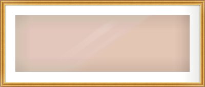 Gold Reverse Frame for 90 × 30cm artwork, with Smooth White Single Mount