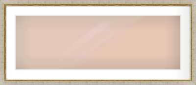 Silver Foil Flat Frame for 900 × 300mm artwork, with Smooth White Single Mount