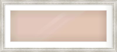 Silver Scoop Frame for 900 × 300mm artwork, with Smooth White Single Mount