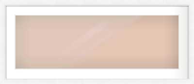 White Beveled Frame for 90 × 30cm artwork, with Smooth White Single Mount