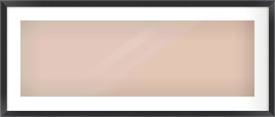 Black Flat Frame for 90 × 30cm artwork, with Smooth White Single Mount
