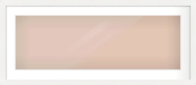 White Flat Frame for 90 × 30cm artwork, with Smooth White Single Mount
