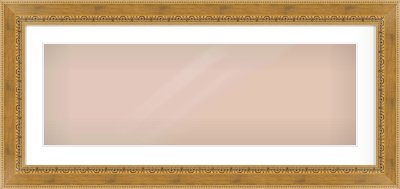 Gold Reverse Frame for 90 × 30cm artwork, with Smooth White Single Mount