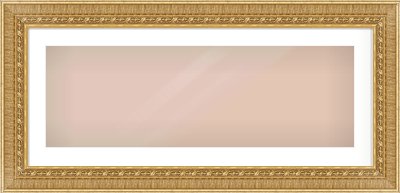 Gold Reverse Frame for 90 × 30cm artwork, with Smooth White Single Mount