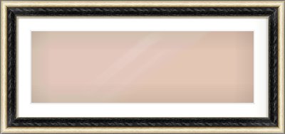Black & Champagne Silver Spoon Frame for 90 × 30cm artwork, with Smooth White Single Mount
