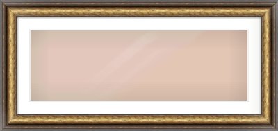 Gold Spoon Frame for 90 × 30cm artwork, with Smooth White Single Mount