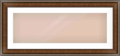 Walnut / Pewter Spoon Frame for 90 × 30cm artwork, with Smooth White Single Mount