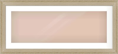 Ivory Scoop Frame for 90 × 30cm artwork, with Smooth White Single Mount