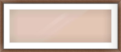 Brown Flat Frame for 90 × 30cm artwork, with Smooth White Single Mount