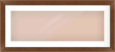 Brown Flat Frame for 90 × 30cm artwork, with Smooth White Single Mount