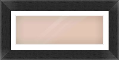 Black Flat Frame for 90 × 30cm artwork, with Smooth White Single Mount