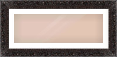 Black Reverse Frame for 90 × 30cm artwork, with Smooth White Single Mount