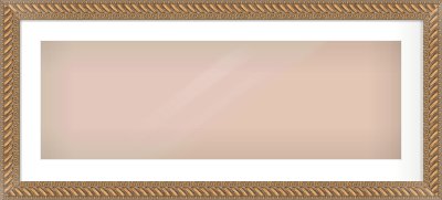 Gold Rope Frame for 90 × 30cm artwork, with Smooth White Single Mount