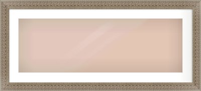 Silver Dome Frame for 900 × 300mm artwork, with Smooth White Single Mount