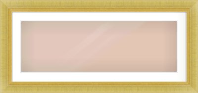 Gold Reverse Frame for 90 × 30cm artwork, with Smooth White Single Mount