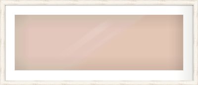 White Scoop Frame for 90 × 30cm artwork, with Smooth White Single Mount