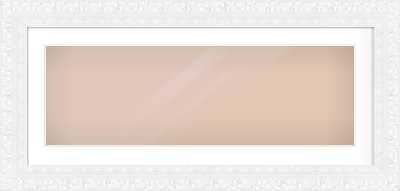 White Reverse Frame for 90 × 30cm artwork, with Smooth White Single Mount