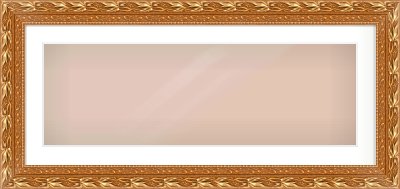 Gold Spoon Frame for 90 × 30cm artwork, with Smooth White Single Mount