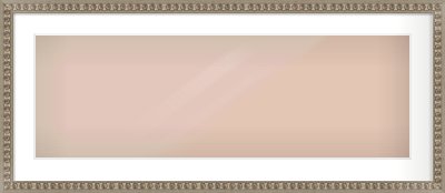 Silver Cushion Frame for 900 × 300mm artwork, with Smooth White Single Mount