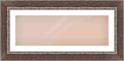 Brown Reverse Frame for 90 × 30cm artwork, with Smooth White Single Mount