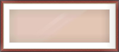 Brown Cushion Frame for 90 × 30cm artwork, with Smooth White Single Mount