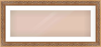 Gold Reverse Frame for 90 × 30cm artwork, with Smooth White Single Mount