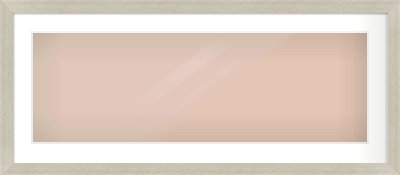 Silver Flat Frame for 900 × 300mm artwork, with Smooth White Single Mount