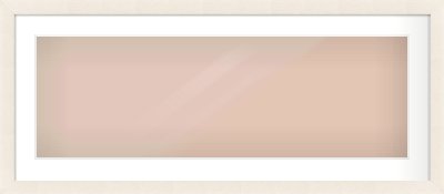 White Flat Frame for 90 × 30cm artwork, with Smooth White Single Mount