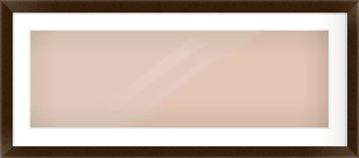 Wenge Stained Flat Frame for 90 × 30cm artwork, with Smooth White Single Mount