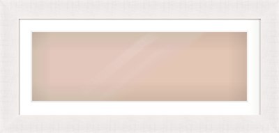Rough Cut Effect Flat Frame for 90 × 30cm artwork, with Smooth White Single Mount
