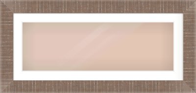 Rough Cut Effect Flat Frame for 90 × 30cm artwork, with Smooth White Single Mount