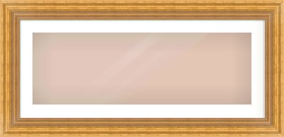 Gold Reverse Frame for 90 × 30cm artwork, with Smooth White Single Mount