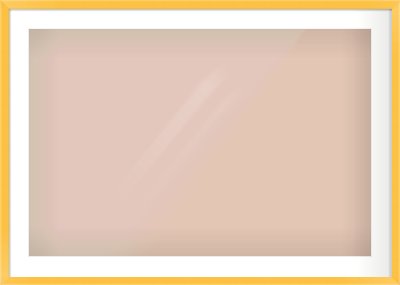 Yellow Paint Flat Frame for 90 × 60cm artwork, with Smooth White Single Mount