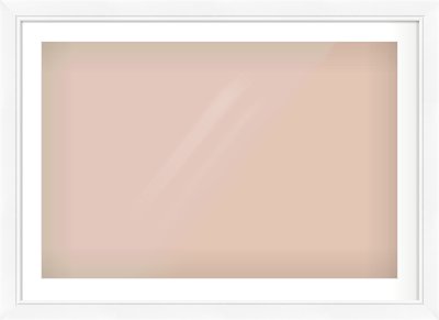 White Reverse Frame for 90 × 60cm artwork, with Smooth White Single Mount