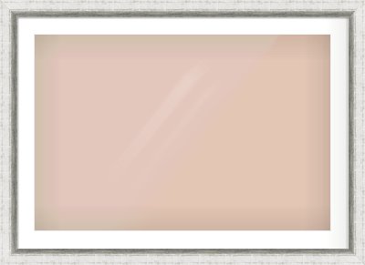Silver Reverse Frame for 90 × 60cm artwork, with Smooth White Single Mount