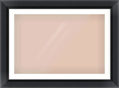 Black Reverse Frame for 90 × 60cm artwork, with Smooth White Single Mount