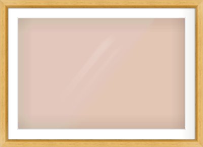 Natural Wood Reverse Frame for 90 × 60cm artwork, with Smooth White Single Mount