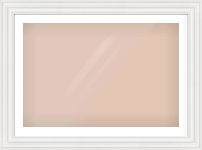 White Spoon Frame for 90 × 60cm artwork, with Smooth White Single Mount