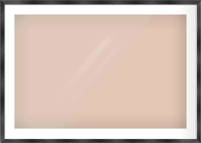 Black Flat Frame for 90 × 60cm artwork, with Smooth White Single Mount