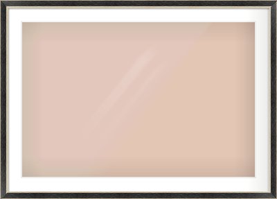 Black & Champagne Silver Reverse Frame for 90 × 60cm artwork, with Smooth White Single Mount