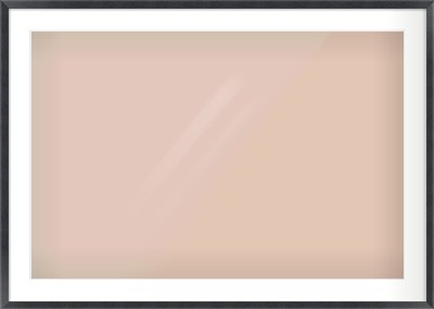 Black Wood Grain Flat Frame for 90 × 60cm artwork, with Smooth White Single Mount