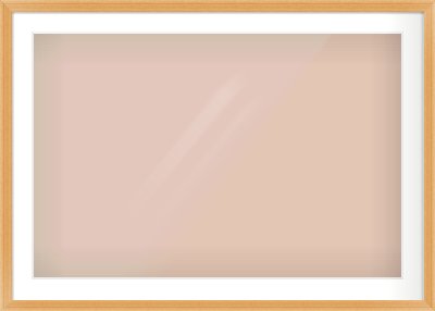 Oak Veneer Flat Frame for 90 × 60cm artwork, with Smooth White Single Mount