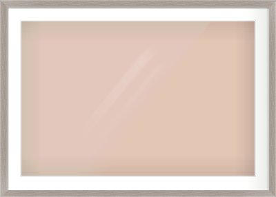 Grey Flat Frame for 90 × 60cm artwork, with Smooth White Single Mount