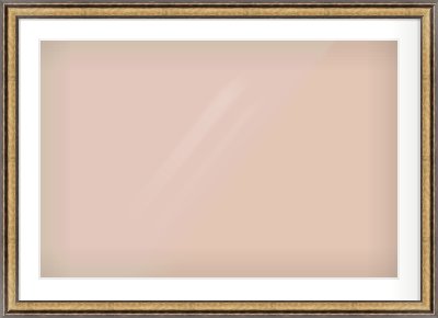 Gold Spoon Frame for 90 × 60cm artwork, with Smooth White Single Mount